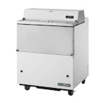 True TMC-34-HC - Mobile Milk Cooler, (8) crate, stainless steel flip-up lid, white vinyl exterior